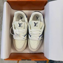Giay Louis Vuitton LV Trainer 54 Trang Xanh Navy Giày Louis Vuitton LV Trainer 54 Trắng Xanh Navy