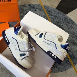 Giay Louis Vuitton LV Trainer 54 White Navy Trang Xanh Giày Louis Vuitton LV Trainer 54 White Navy Trắng Xanh