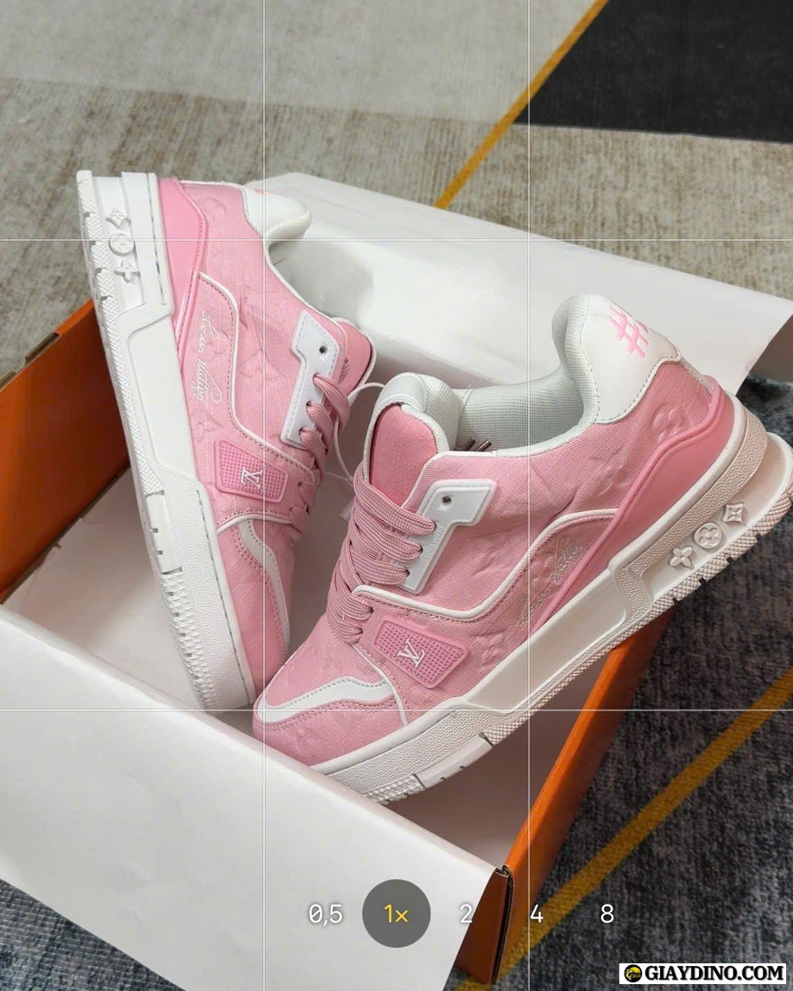 Giày Louis Vuitton LV Trainer 54 White Pink Trắng Hồng Giày Louis Vuitton LV Trainer 54 White Pink Trắng Hồng