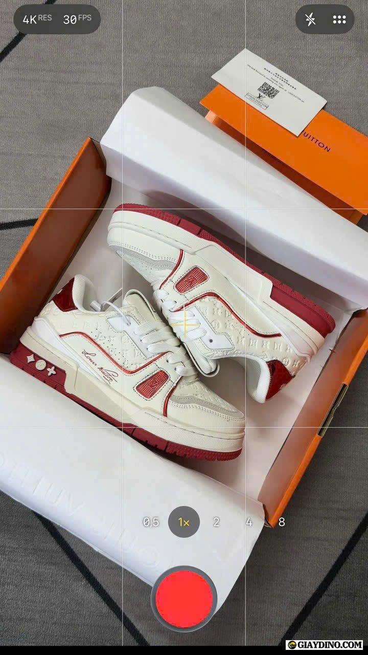 Giày Louis Vuitton LV Trainer 54 White Red Giày Louis Vuitton LV Trainer 54 White Red
