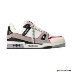 Giày Louis Vuitton LV Trainer White Black Red Fullbox 1AKP7C