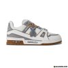 Giay Louis Vuitton LV Trainer White Grey 1AKQM9 Giày Louis Vuitton LV Trainer White Grey 1AKQM9