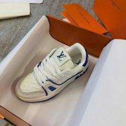 Giay Louis Vuitton Trainer 54 Trang Xanh Navy Giày Louis Vuitton Trainer 54 Trắng Xanh Navy