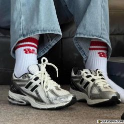 Giay New Balance Bac Den Xam Giày New Balance Bạc Đen Xám