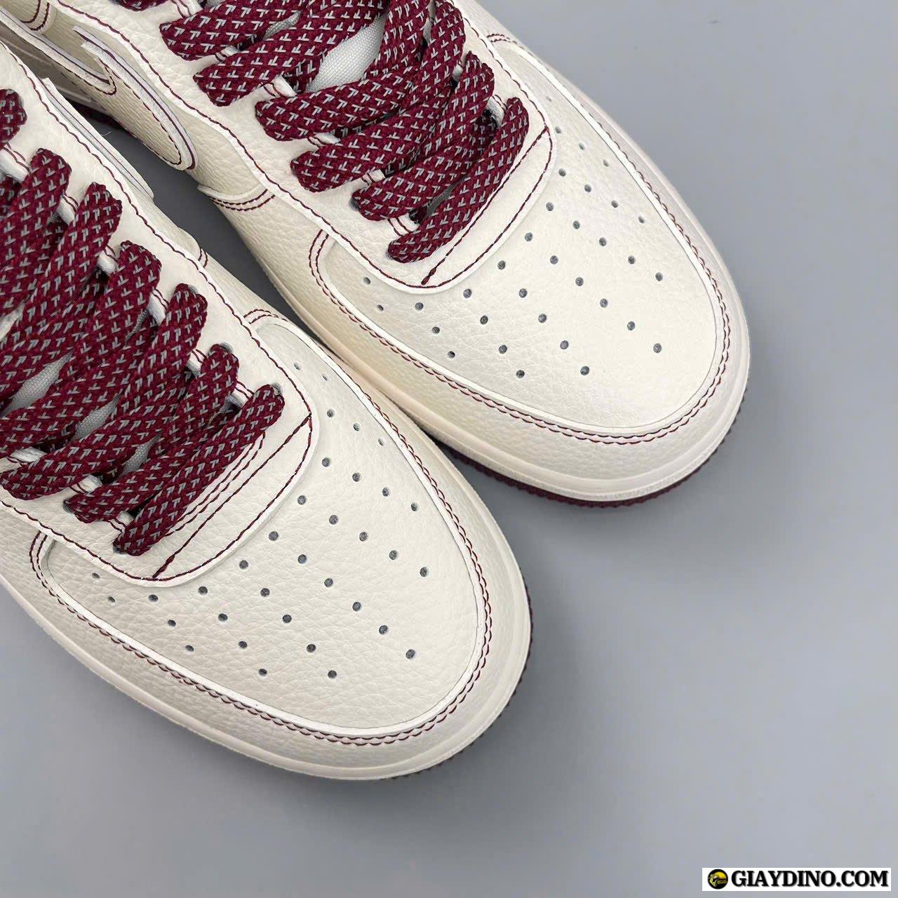 Giày Nike Air Force 1 Low Undefeated Trắng Đỏ Rượu Giày Nike Air Force 1 Low Undefeated Trắng Đỏ Rượu
