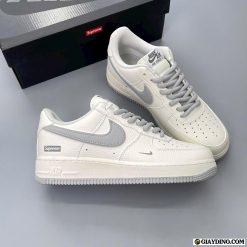 Giay Nike Air Force 1 Supreme Trang Xam Giày Nike Air Force 1 Supreme Trắng Xám