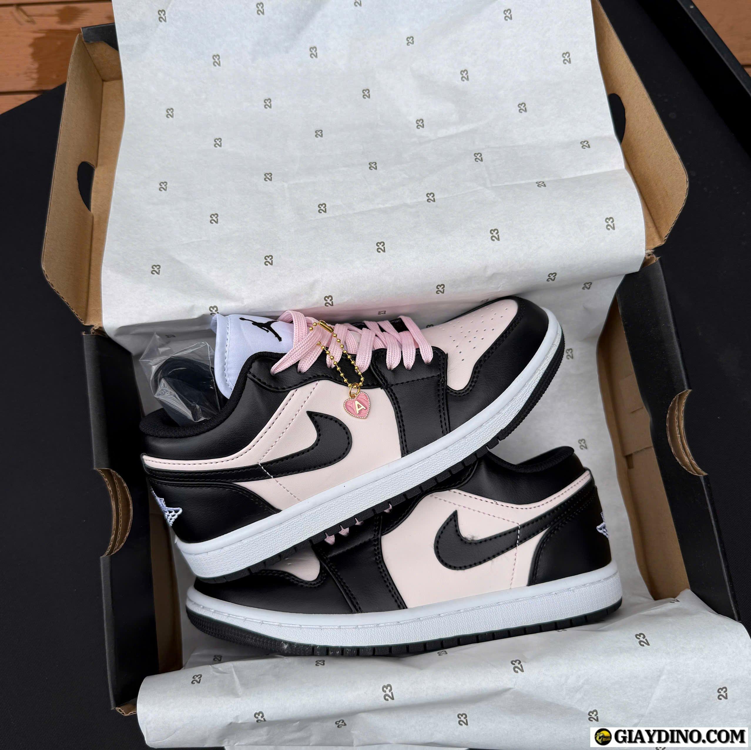 Giày Nike Air Jordan 1 Low Black Pink Chuẩn Form Giày Nike Air Jordan 1 Low Black Pink Chuẩn Form