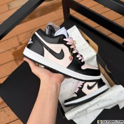 Giay Nike Air Jordan 1 Low Black Pink Hong Den Kem Moc Khoa Giày Nike Air Jordan 1 Low Black Pink Hồng Đen Kèm Móc Khóa