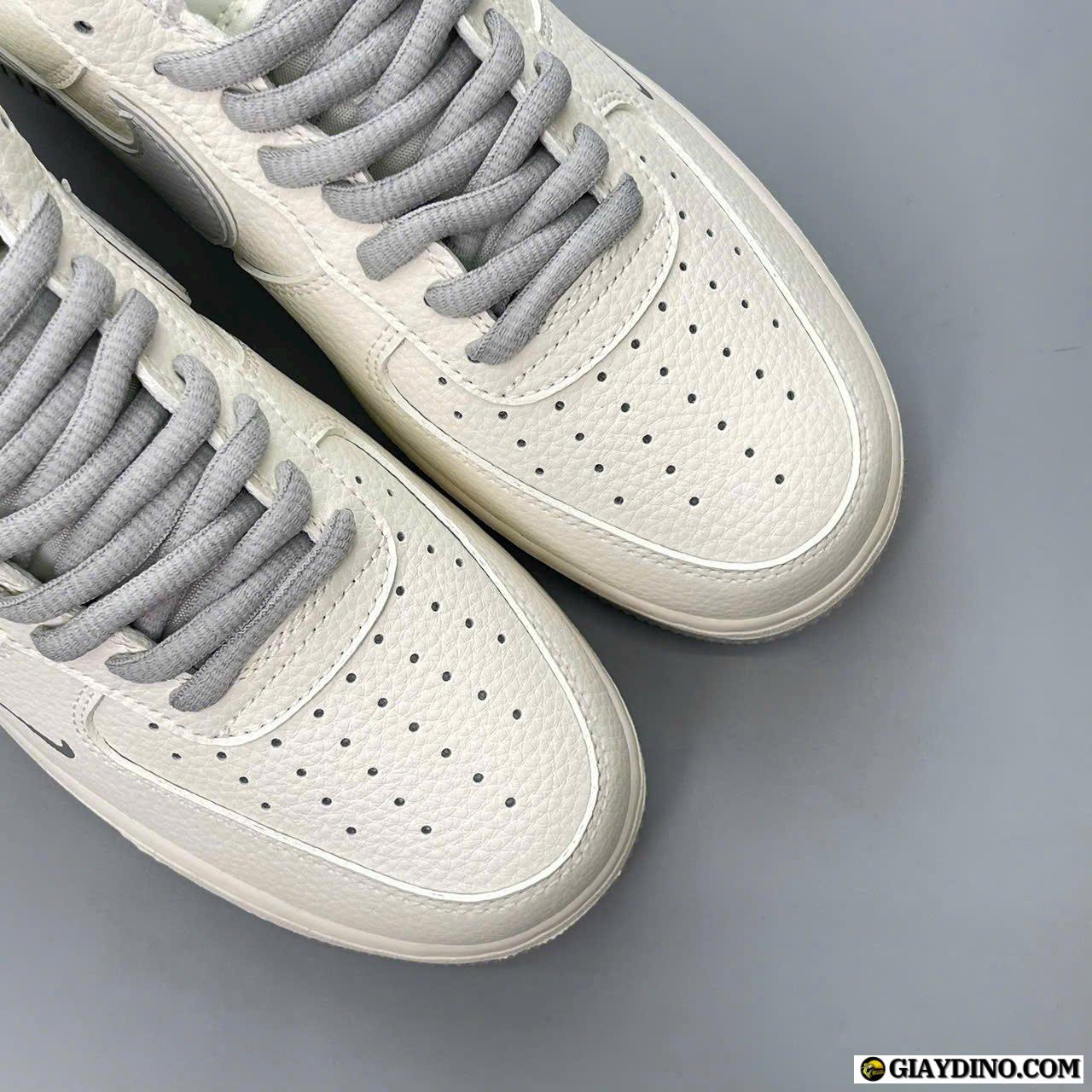 Giày Thể Thao Cổ Thấp Nike Air Force 1 Supreme Trắng Xám Giày Thể Thao Cổ Thấp Nike Air Force 1 Supreme Trắng Xám