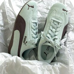 Giay The Thao Nam Nu Puma Speedcat OG Xanh Nhat Nau Cacao Giày Thể Thao Nam Nữ Puma Speedcat OG Xanh Nhạt Nâu Cacao