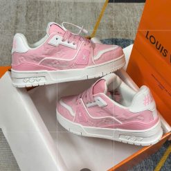 Giay Thoi Trang Louis Vuitton LV Trainer 54 White And Pink Giày Thời Trang Louis Vuitton LV Trainer 54 White And Pink