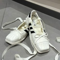 Giay Thoi Trang Nu Adidas Superstar Jennie Mau Off White Trang day Ruy Bang Giày Thời Trang Nữ Adidas Superstar Jennie Màu Off White Trắng dây Ruy Băng