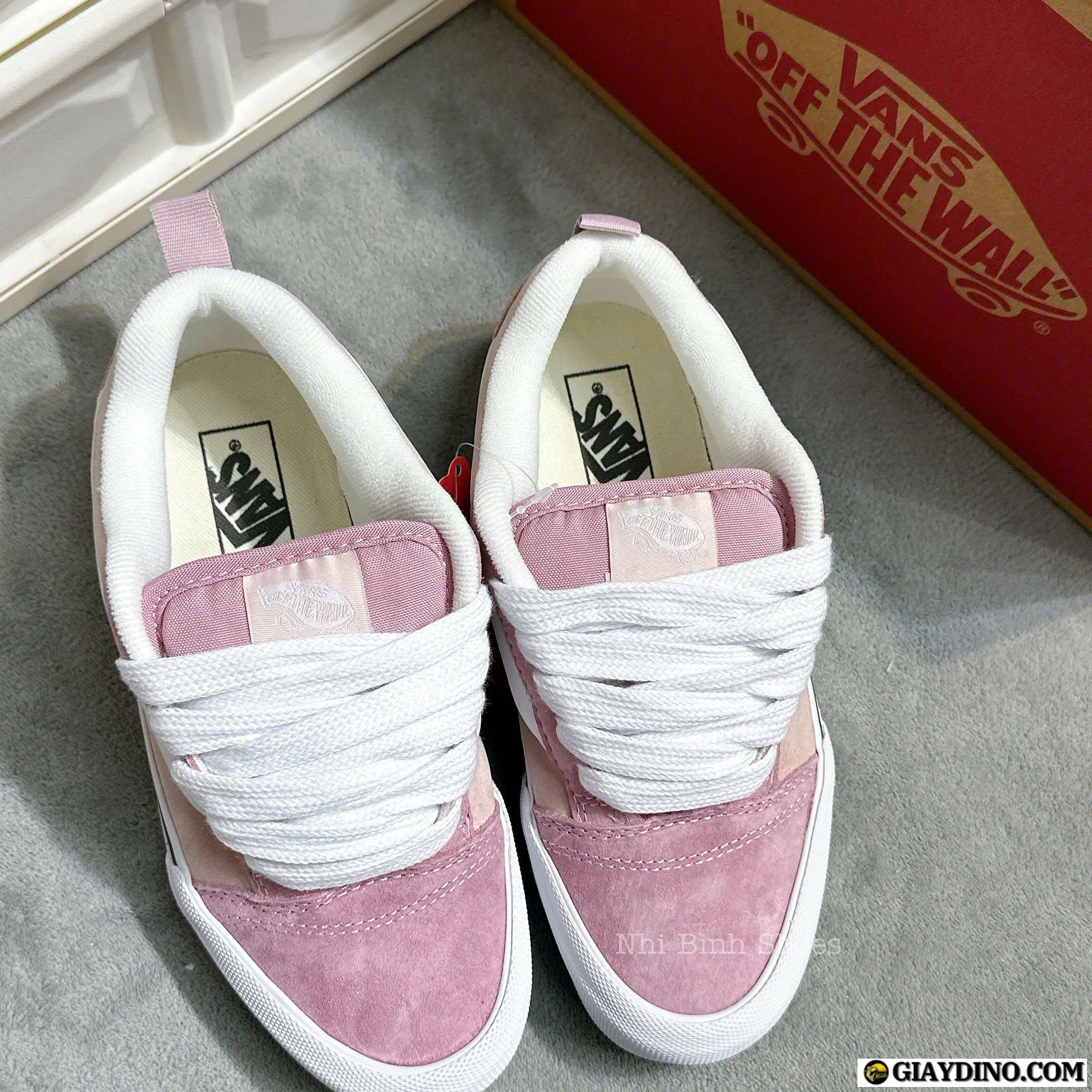 Giày Vans Classics Knu Skool Pink Multi Hồng Trắng Dày Dặn Giày Vans Classics Knu Skool Pink Multi Hồng Trắng Dày Dặn