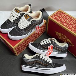 Giay Vans Classics Knu Skool White Black Grey Giày Vans Classics Knu Skool White Black Grey