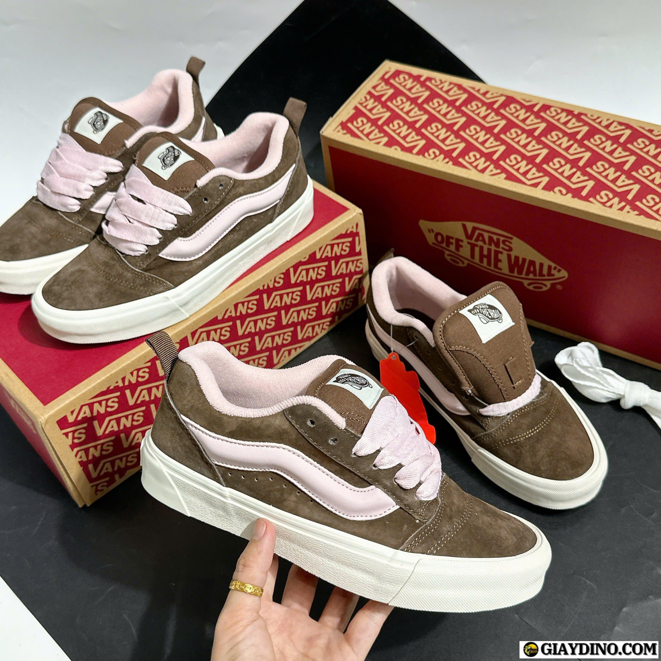 Giày Vans Knu Skool Brown Pink Full Box High Quality Giày Vans Knu Skool Brown Pink Full Box High Quality