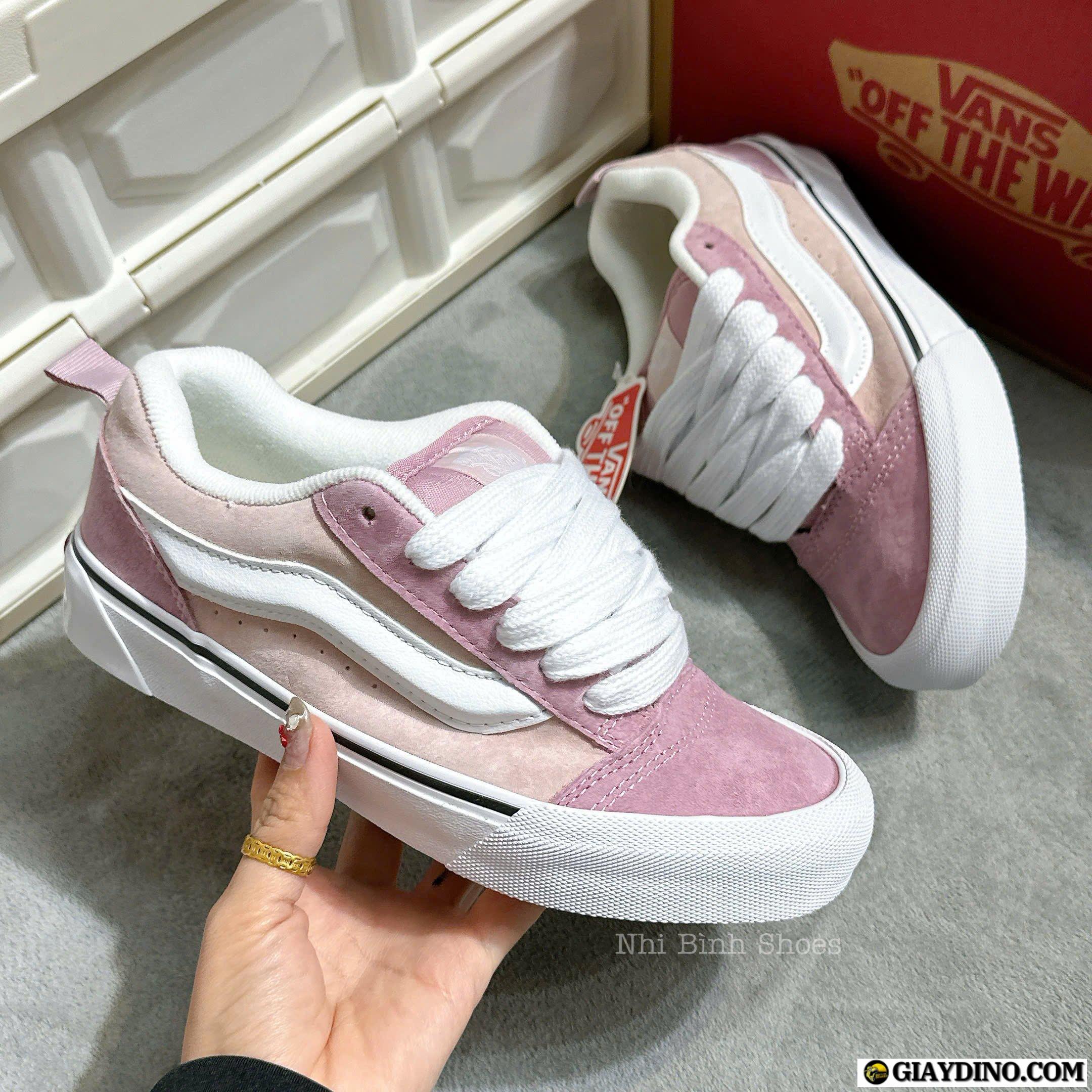 Giày Vans Knu Skool Da Lộn Phối Hồng Đậm Nhạt Giày Vans Knu Skool Da Lộn Phối Hồng Đậm Nhạt