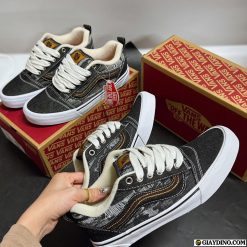 Giay Vans Knu Skool Denim Black White Grey Giày Vans Knu Skool Denim Black White Grey