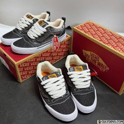 Giay Vans Knu Skool Denim Xam Den Trang Giày Vans Knu Skool Denim Xám Đen Trắng