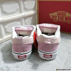 Giay Vans Knu Skool Luoi Ga Beo Day Trang Ban To Mau Hong Giày Vans Knu Skool Lưỡi Gà Béo Dây Trắng Bản To Màu Hồng