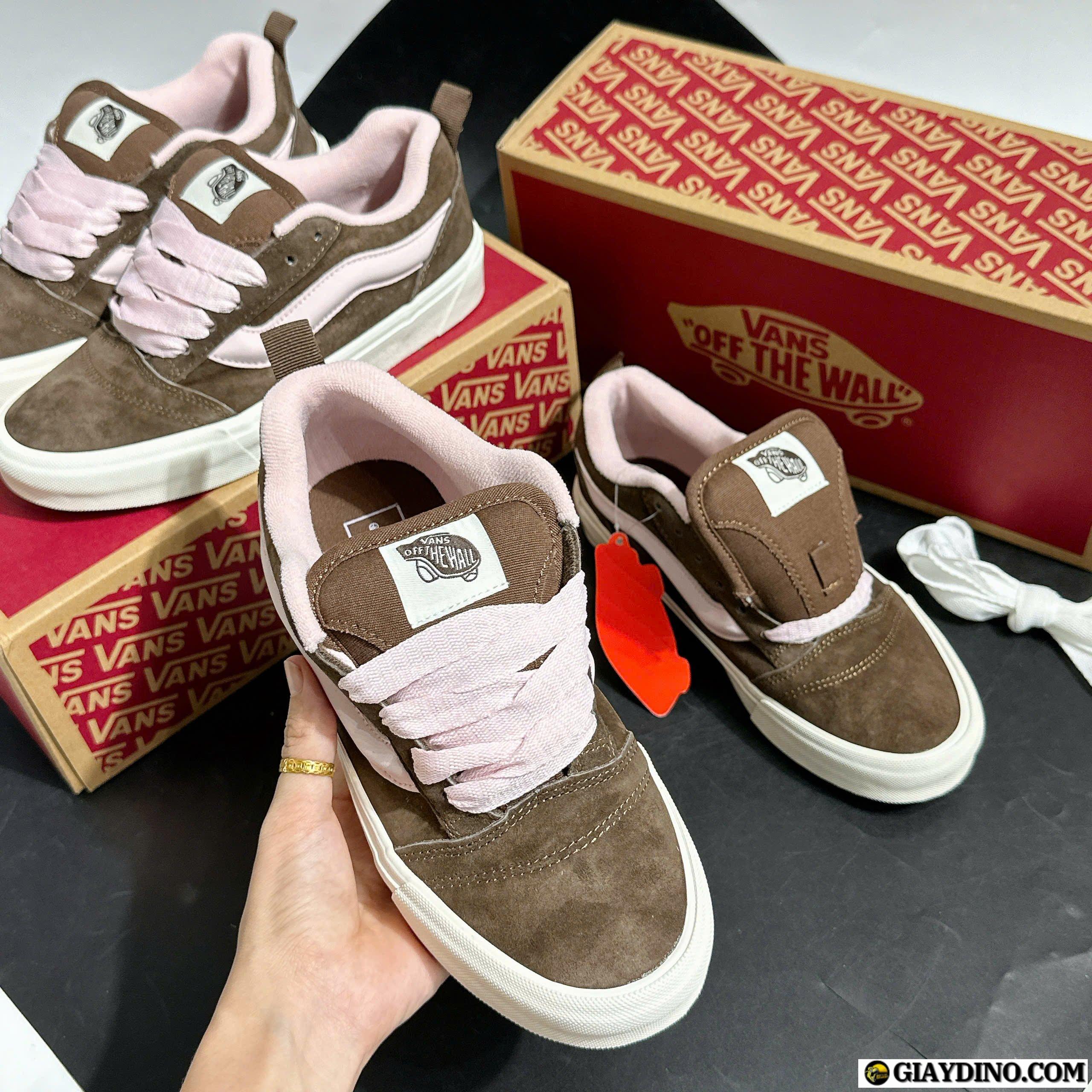 Giày Vans Knu Skool Nâu Hồng Fullbox Giày Vans Knu Skool Nâu Hồng Fullbox