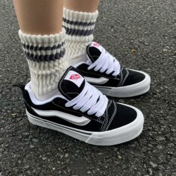 Giay Vans Slip On Knu Skool Trang Den Giày Vans Slip On Knu Skool Trắng Đen